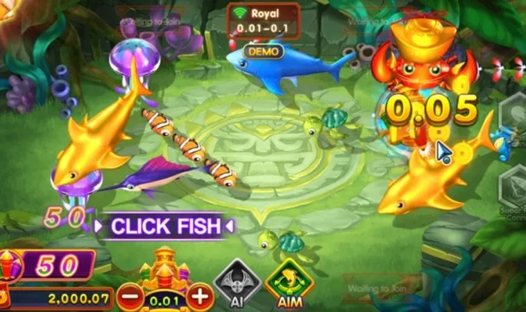 Giao diện chơi game Bắn Cá Men In Black tại EE88